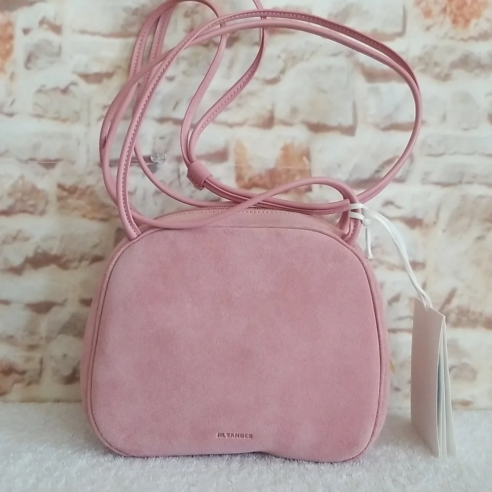 New Jil Sander Dome Medium Suede Crossbody Bag. - Picture 2 of 15